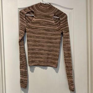 Mock neck wild fable sweater with cutouts